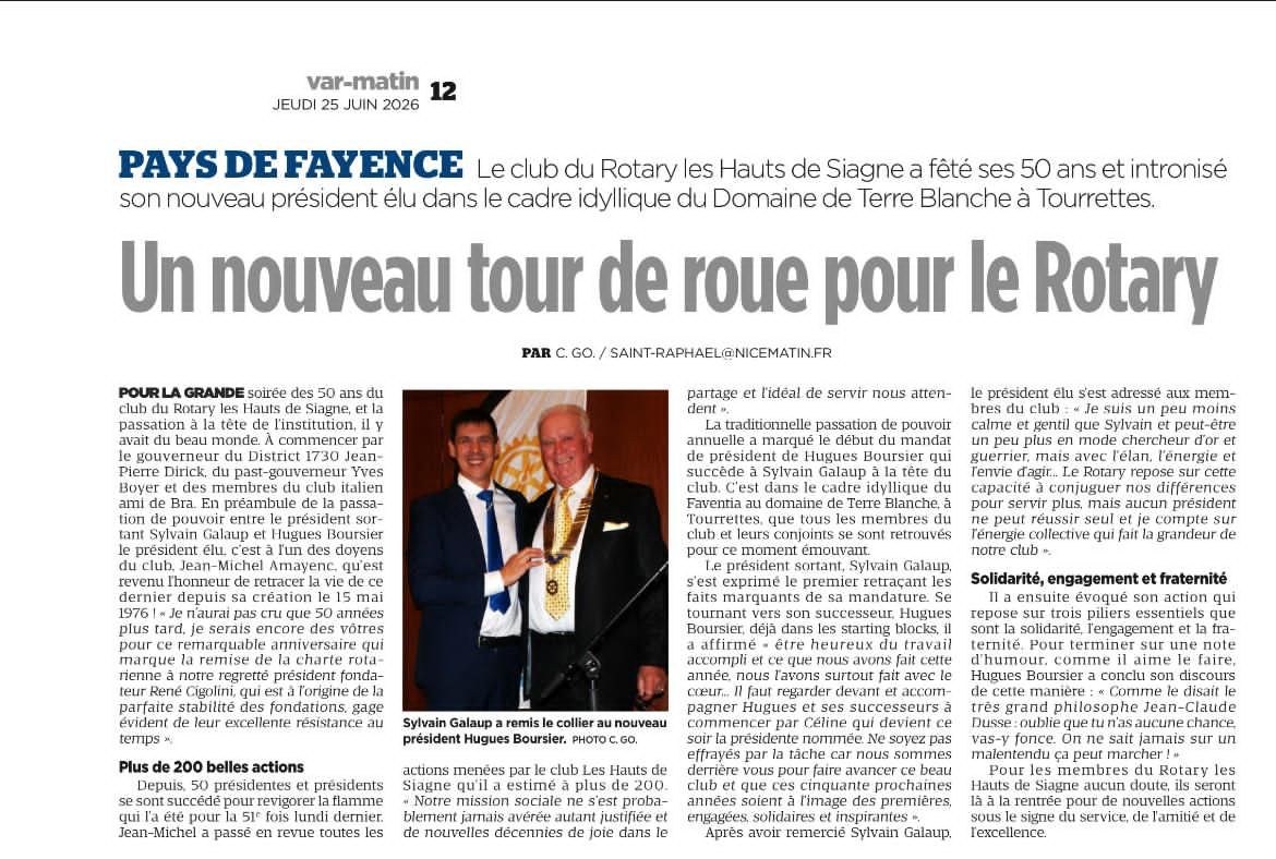 Les 50 ans du club