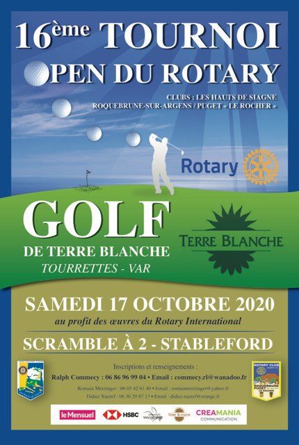 16eme tournoi golf rotary terre blanche